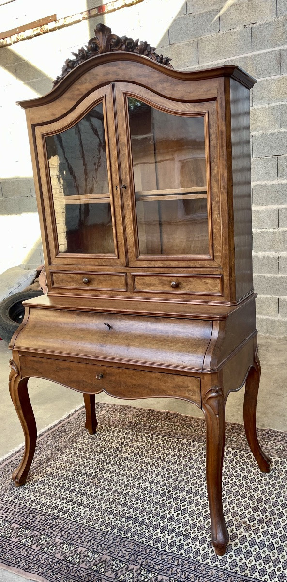 Secretary, Napoleon III Mahogany Library. 19th Century.-photo-8