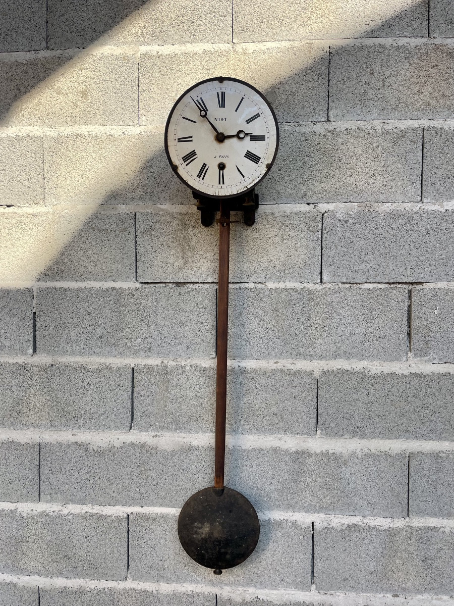 Mouvement D’horloge De Gare ,niot Paris. XIXem Siècle 