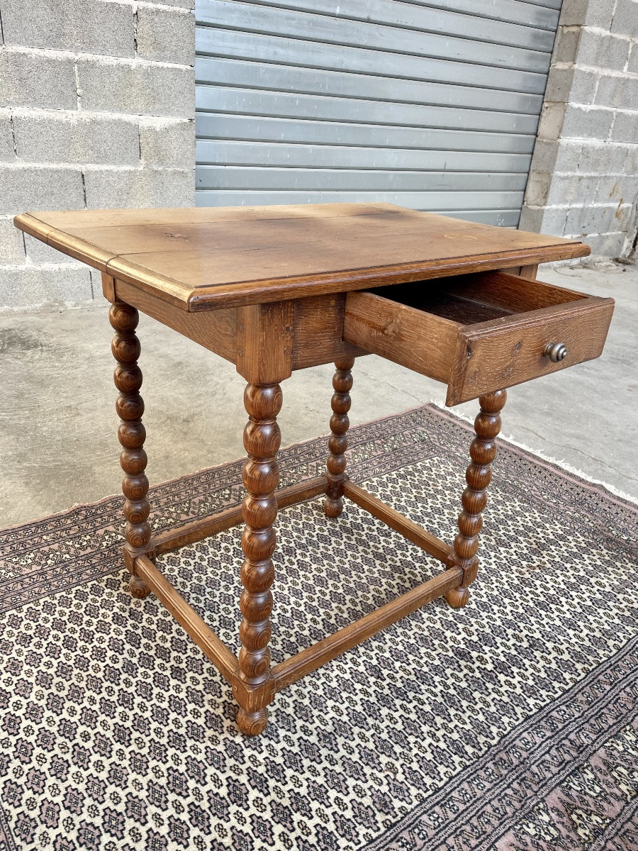 Small Louis XIII Oak Between Two Table, 19th Century.-photo-2