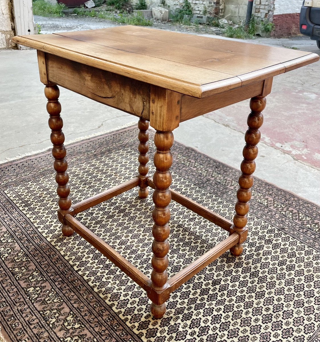 Small Louis XIII Oak Between Two Table, 19th Century.-photo-3