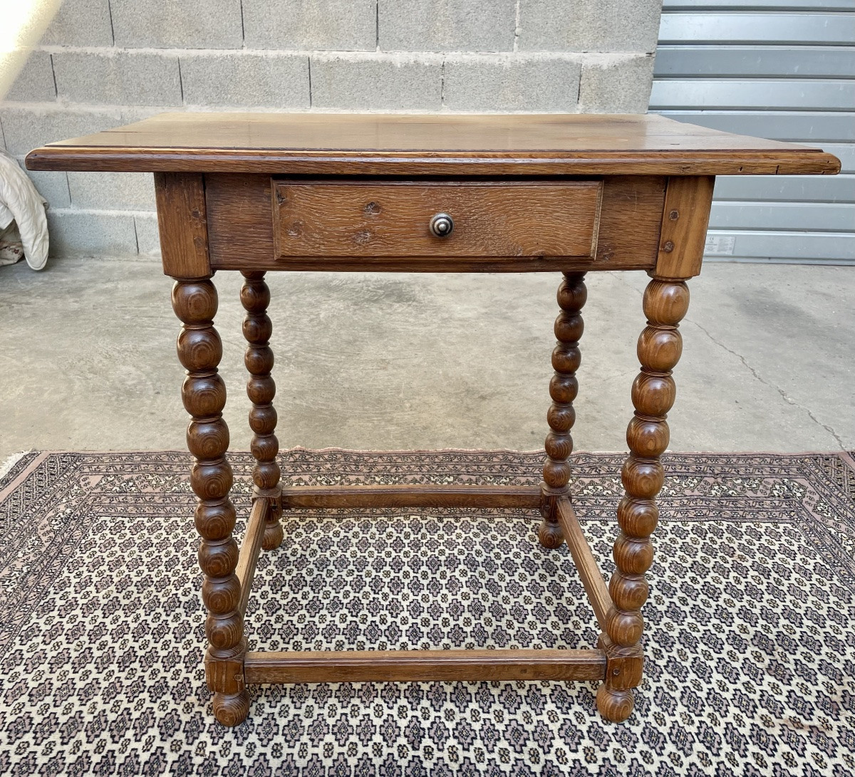 Small Louis XIII Oak Between Two Table, 19th Century.-photo-5