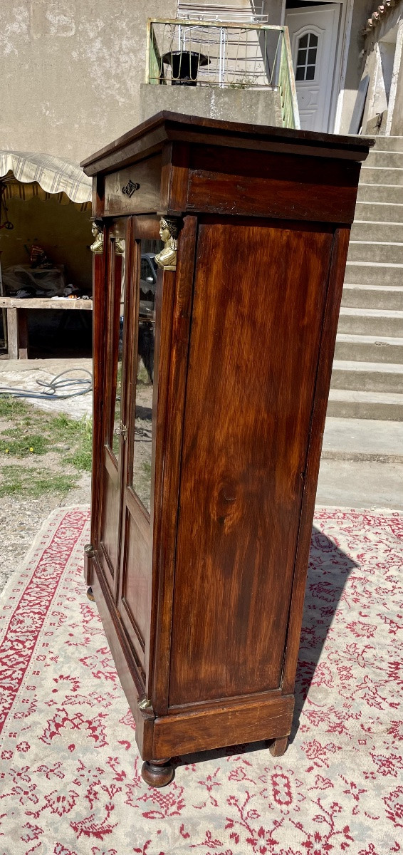 Petite Bibliothèque,,, Retour D’égypte, En Acajou D’époque XIXem Siècle -photo-4