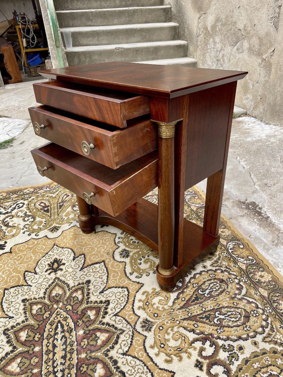 Table, Chiffonnière, Empire En Acajou époque, 1900-photo-2