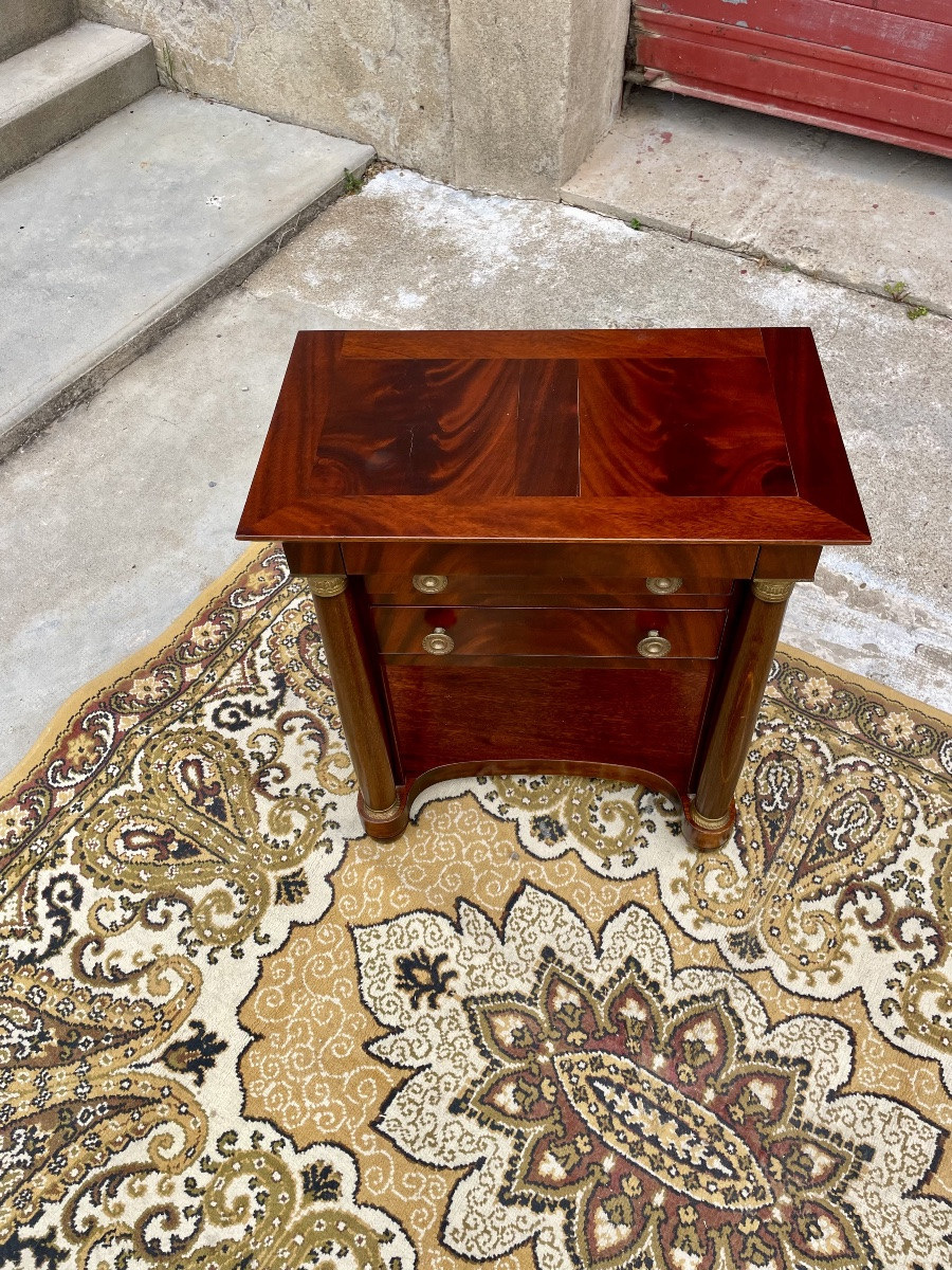 Table, Chiffonnière, Empire En Acajou époque, 1900-photo-6