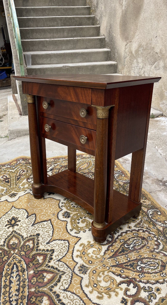 Table, Chiffonnière, Empire En Acajou époque, 1900