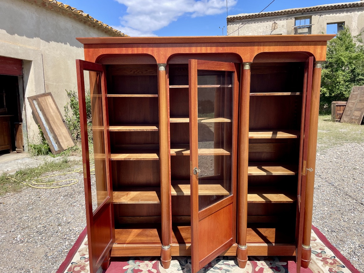 Empire Mahogany Bookcase, 1900s.-photo-2