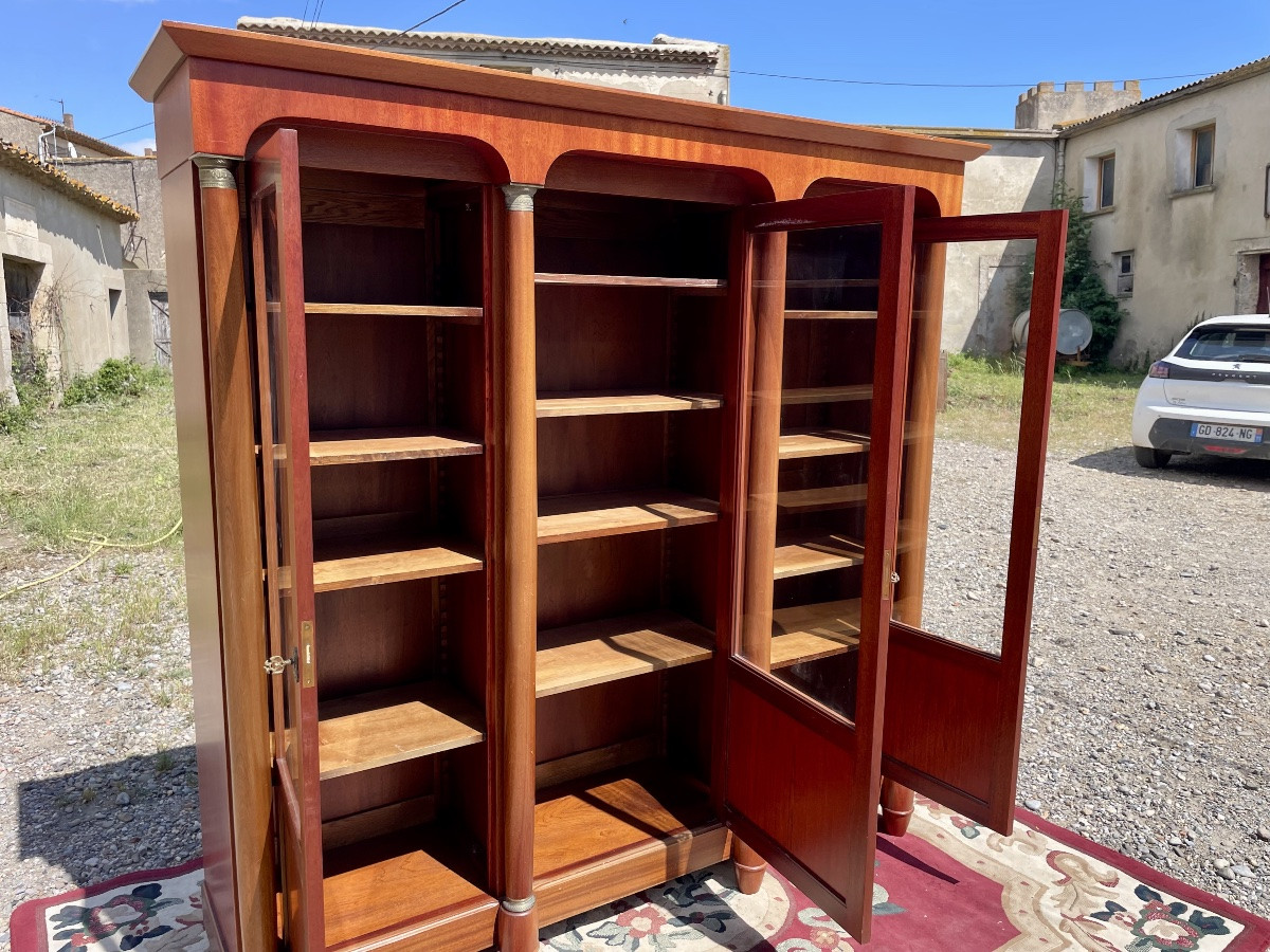 Empire Mahogany Bookcase, 1900s.-photo-3