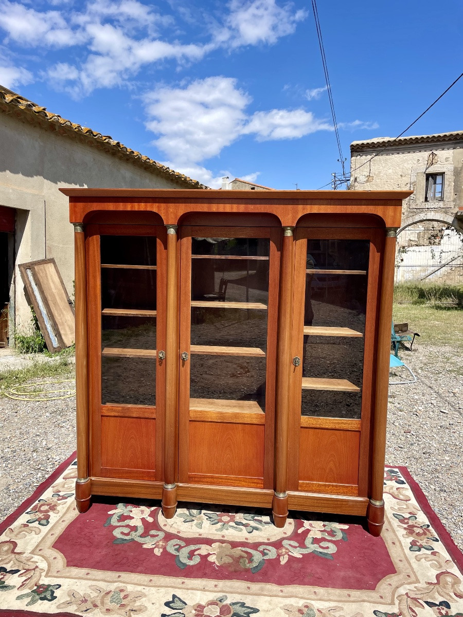 Empire Mahogany Bookcase, 1900s.-photo-1