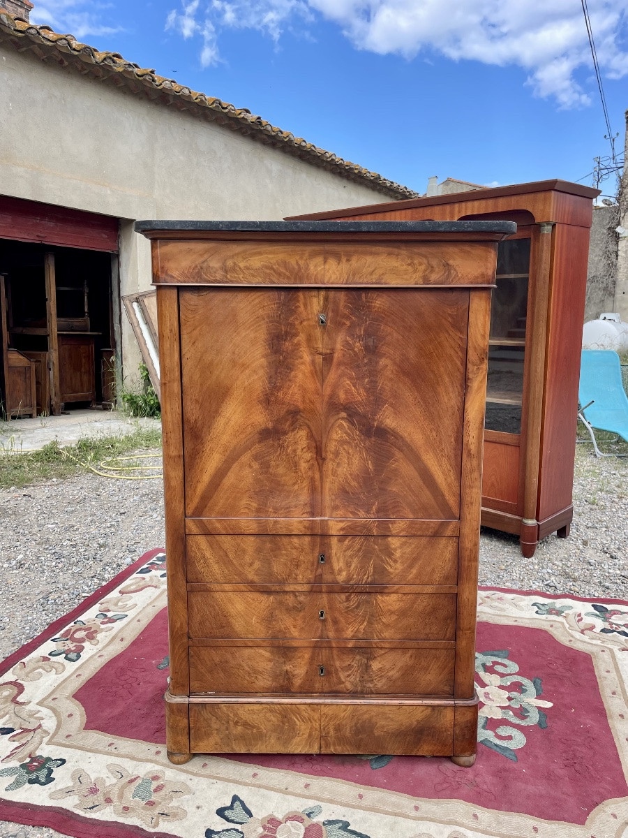Secrétaire, Restauration,, en noyer d’époque XIXÉm siècle.-photo-4