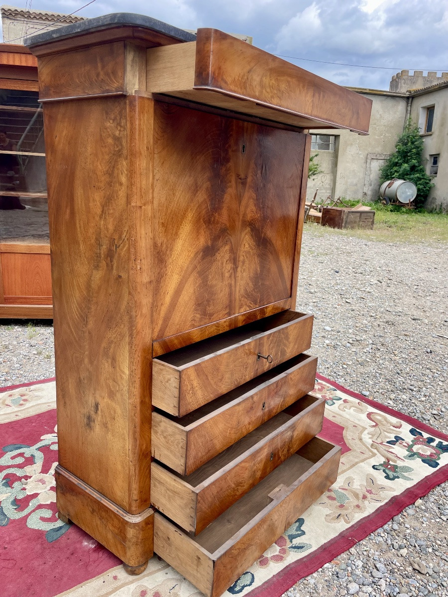 Secrétaire, Restauration,, en noyer d’époque XIXÉm siècle.-photo-3