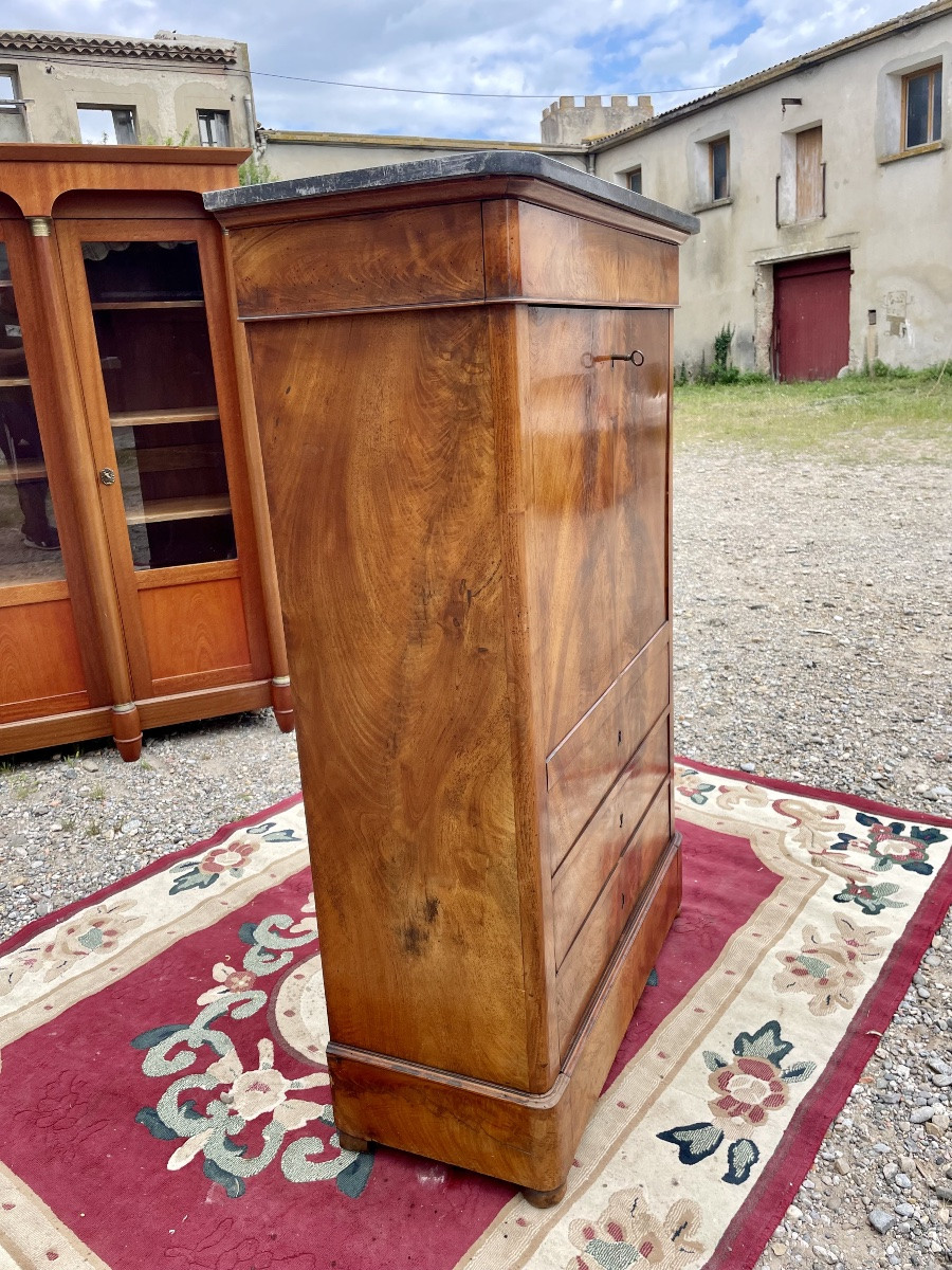 Secrétaire, Restauration,, en noyer d’époque XIXÉm siècle.-photo-8