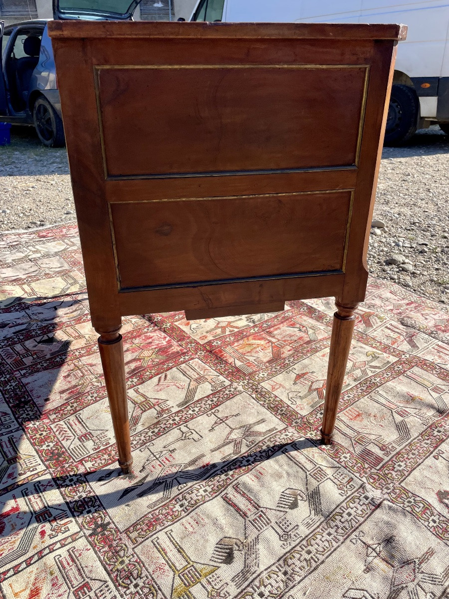 Commode,,, sauteuse en noyer d’époque, Louis XVI ,18em siècle -photo-5