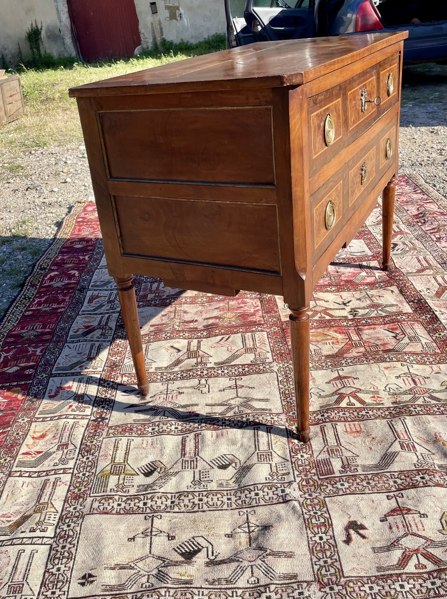 Commode,,, sauteuse en noyer d’époque, Louis XVI ,18em siècle -photo-8