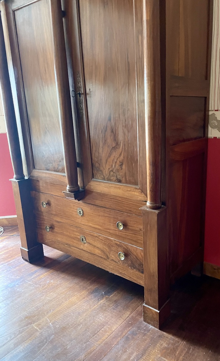 Wardrobe, Empire Directory Chest Of Drawers In Walnut From The 18th Century -photo-6