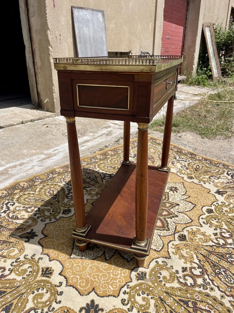 Console, Louis XVI, In Mahogany From The 18th Century -photo-2