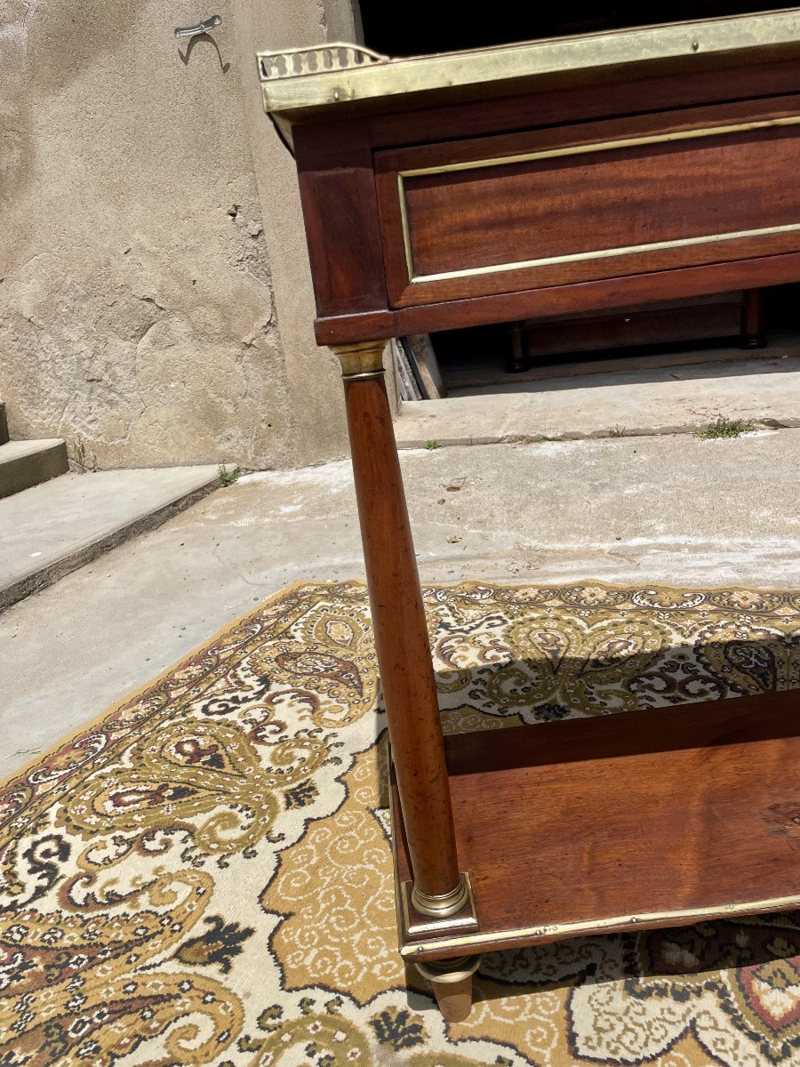 Console, Louis XVI, In Mahogany From The 18th Century -photo-5