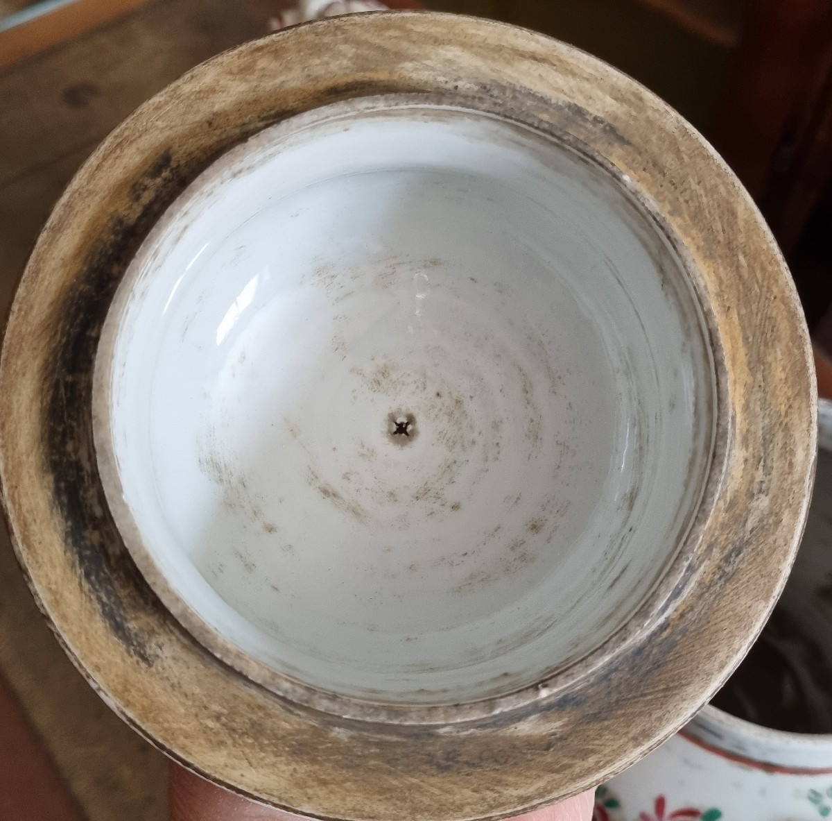 Paire de vases couvert, potiche en porcelaine de Paris XIXé-photo-2
