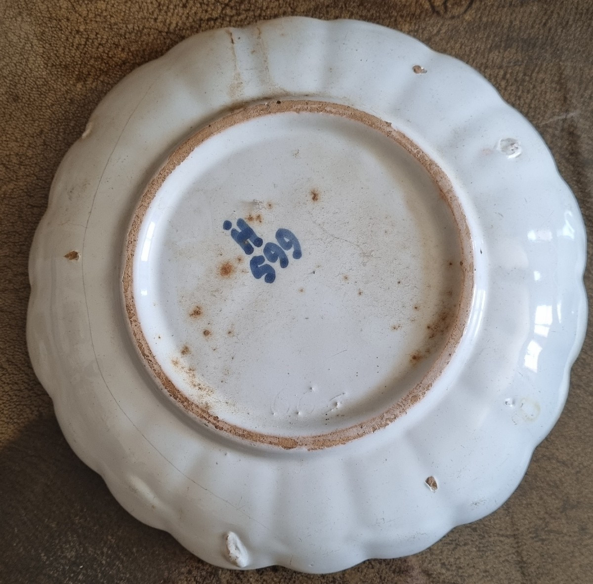 Pair Of Strasbourg Earthenware Plates, Hannong 18th Century-photo-1
