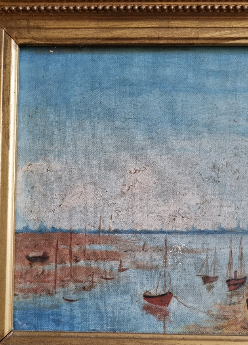 Huile sur toile signée Irène Roy époque XIXé-photo-4