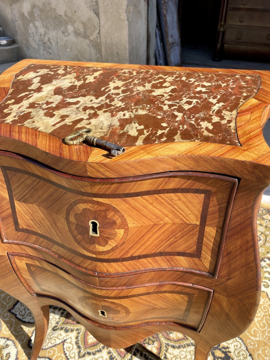 Petite Commode,,, sauteuse Louis XV galbé d époque XIXÉM siècle -photo-3