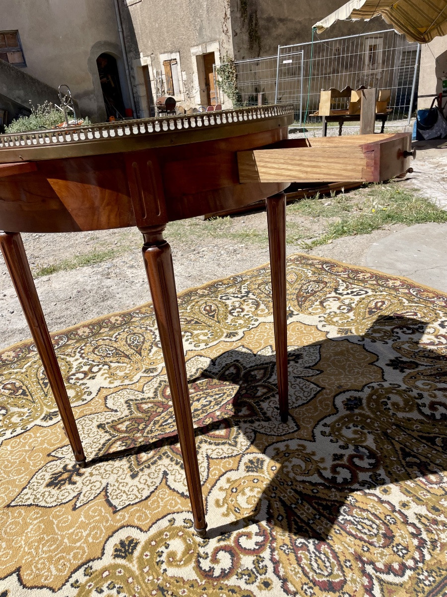 Table, bouillotte en acajou Louis XVI d époque XIXÉM siècle.-photo-7