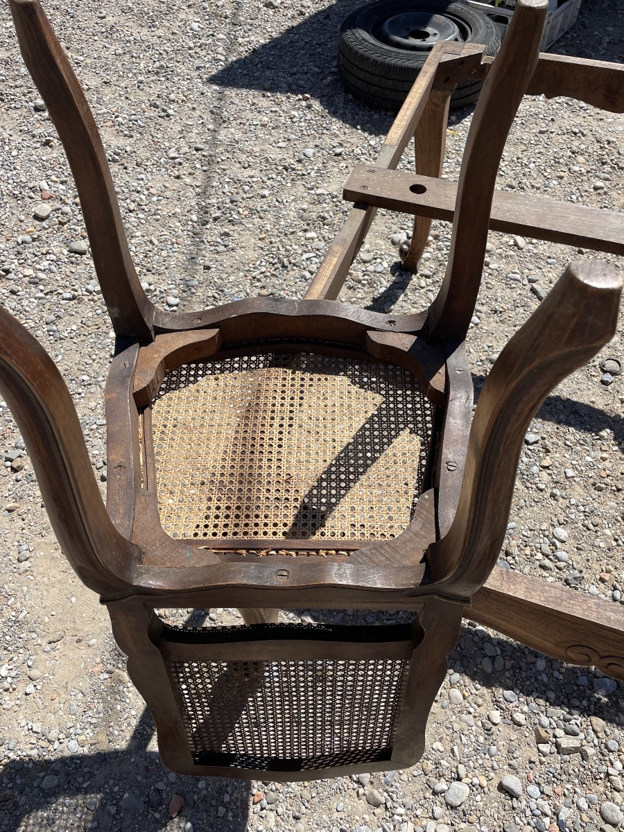 Set Of 8 Regency Walnut Chairs, 19th Century -photo-1