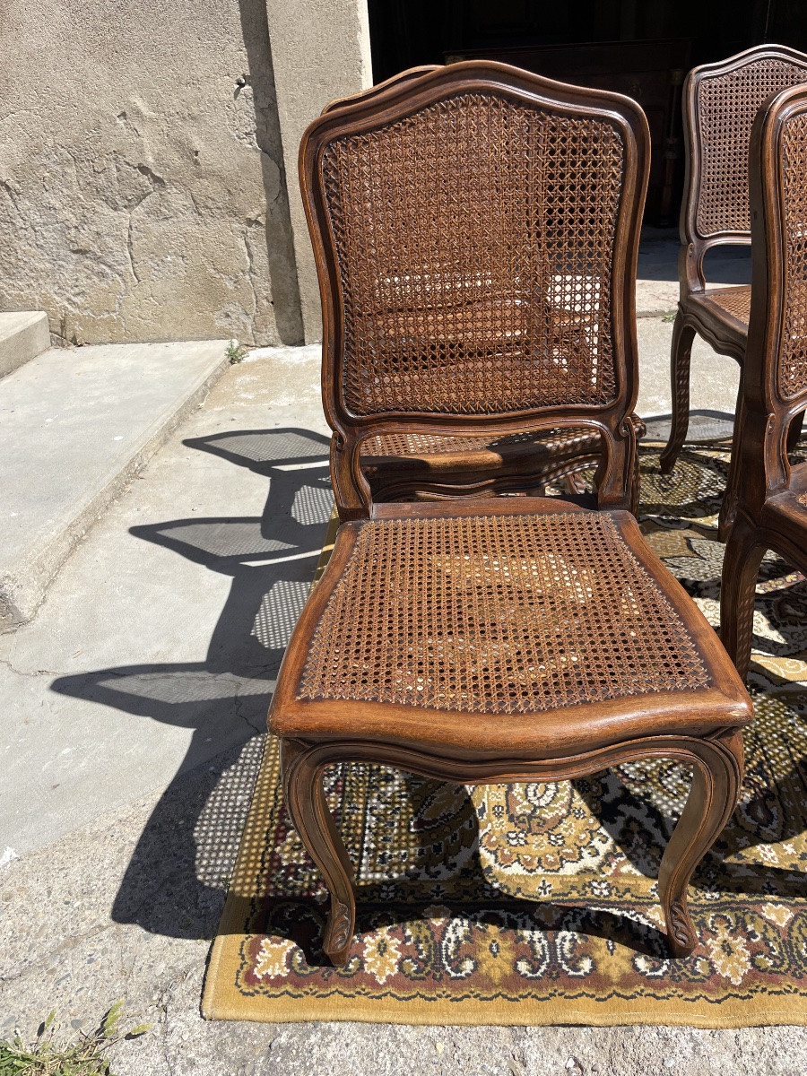 Set Of 8 Regency Walnut Chairs, 19th Century -photo-8
