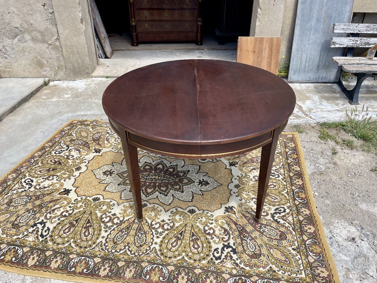 Table de salle à manger Louis XVI en acajou d époque, 1900.-photo-3