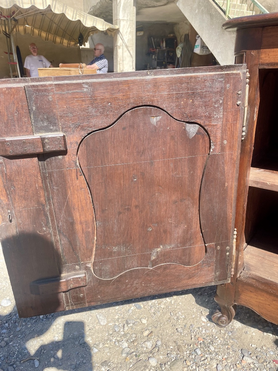 Louis XIV Sideboard, 4 Doors In Walnut, 18th Century -photo-8