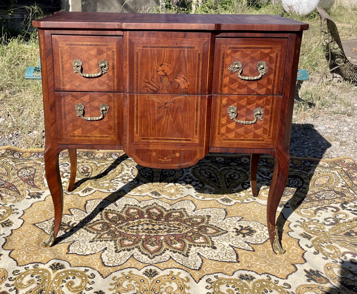 Chest Of Drawers, Louis XV, Louis XVI Transition, 19th Century 