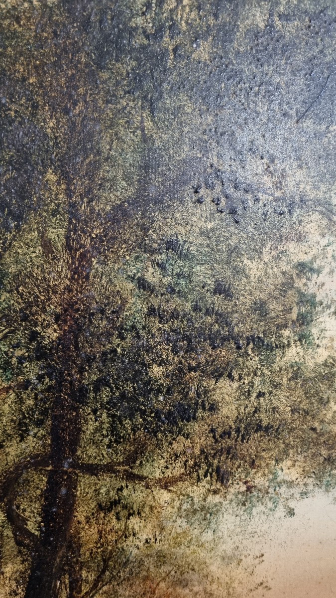 Huile sur toile de René gourdon ,époque XIXé-photo-1