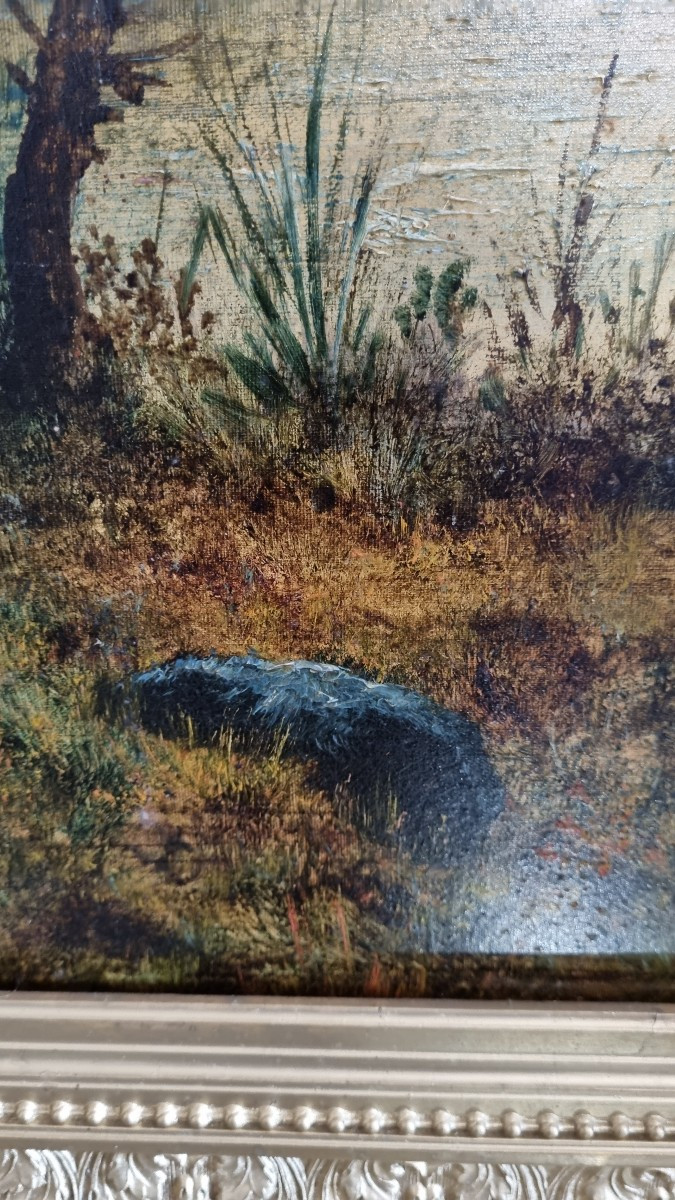 Huile sur toile de René gourdon ,époque XIXé-photo-2