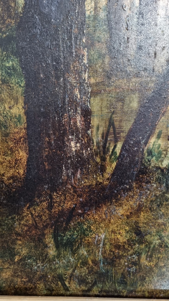 Huile sur toile de René gourdon ,époque XIXé-photo-3