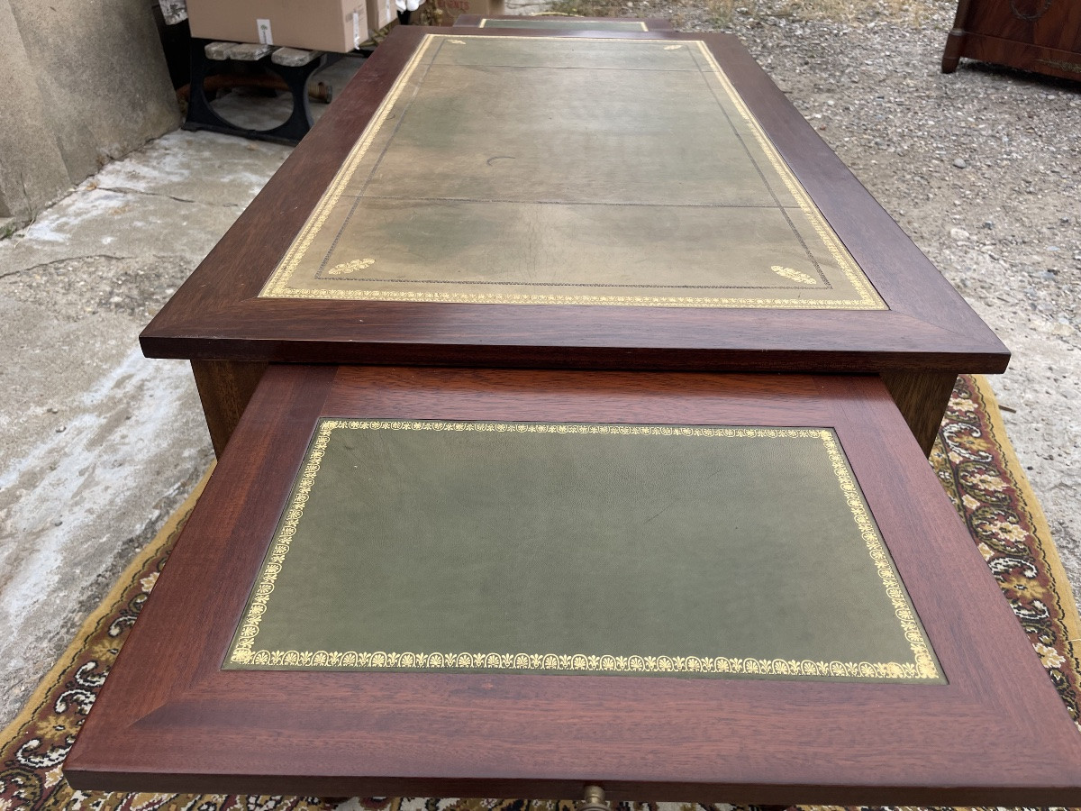 Empire Double-sided Mahogany Desk, 1900s-photo-5