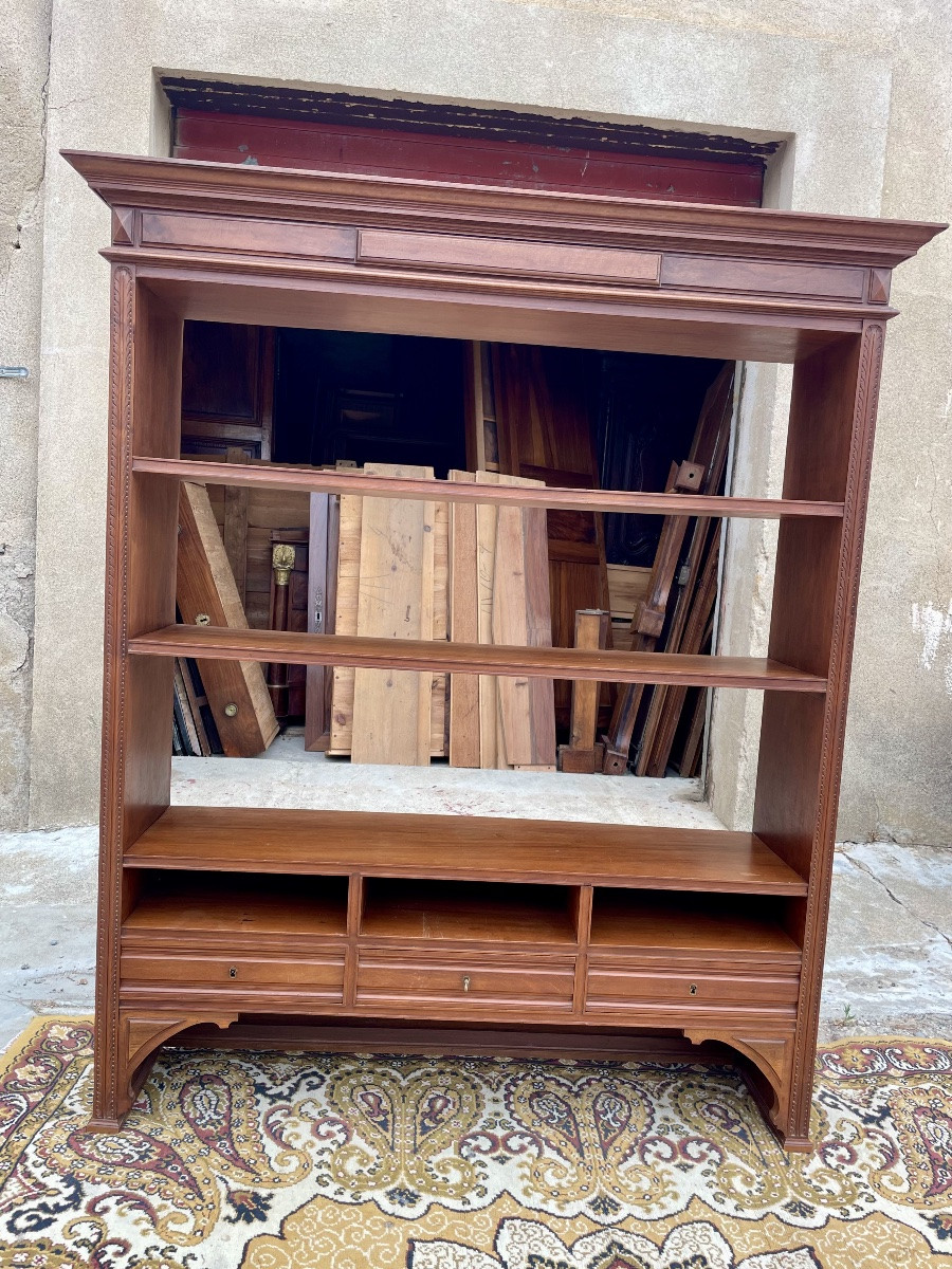 Bibliothèque,,,, Bibus, Napoléon, III, en acajou d époque XIXÉM siècle -photo-2