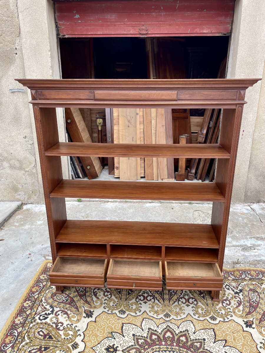 Bibliothèque,,,, Bibus, Napoléon, III, en acajou d époque XIXÉM siècle -photo-4