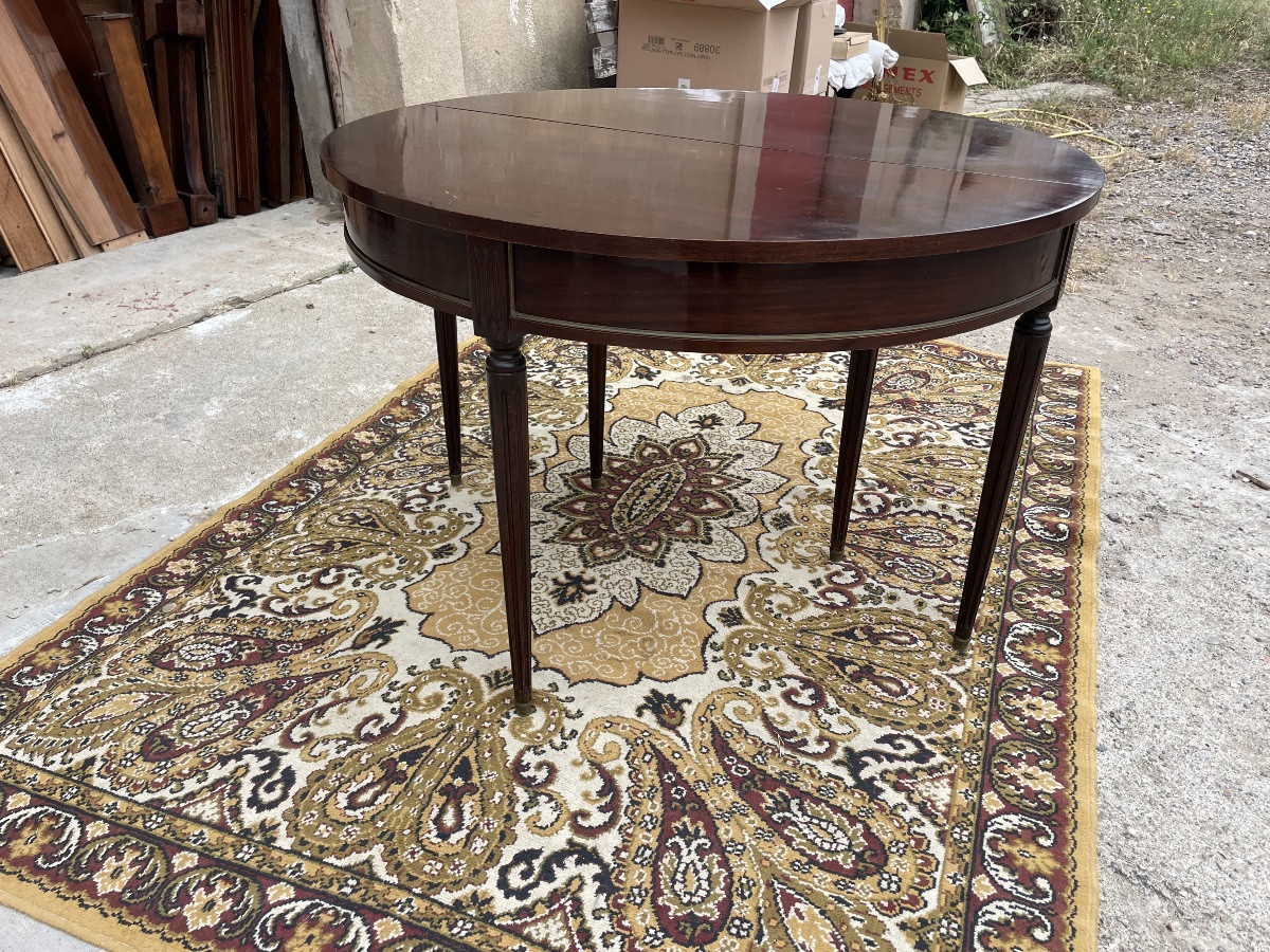 Table de salle à manger, demi lune Louis XVI 1900-photo-3