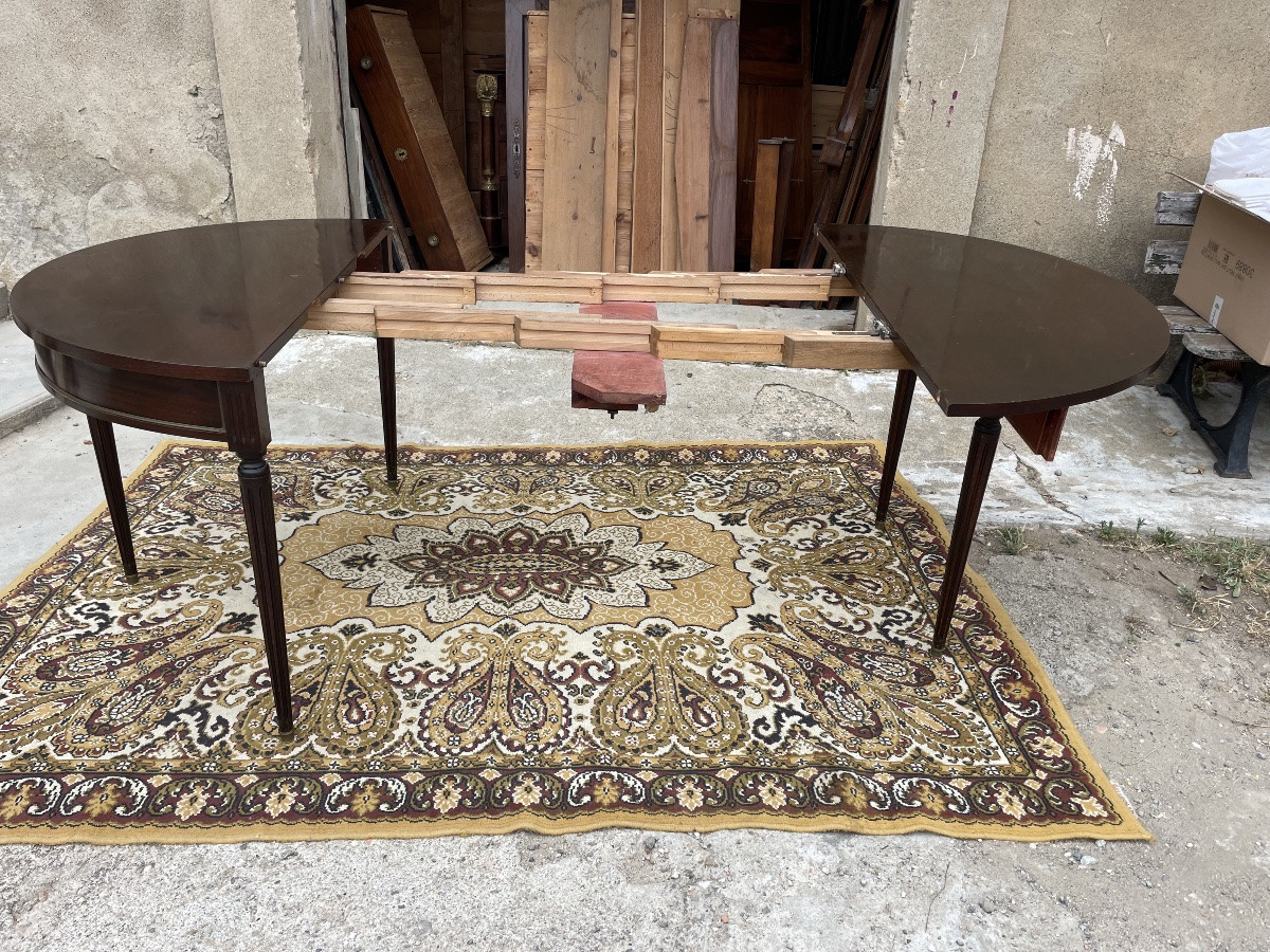 Table de salle à manger, demi lune Louis XVI 1900-photo-5