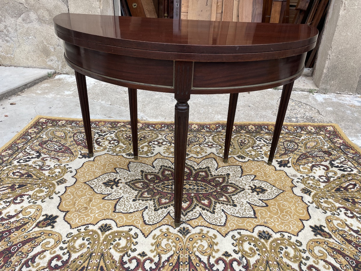 Table de salle à manger, demi lune Louis XVI 1900-photo-6