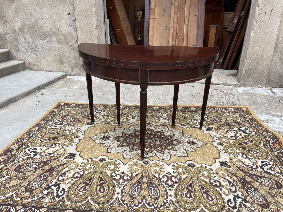 Table de salle à manger, demi lune Louis XVI 1900-photo-8