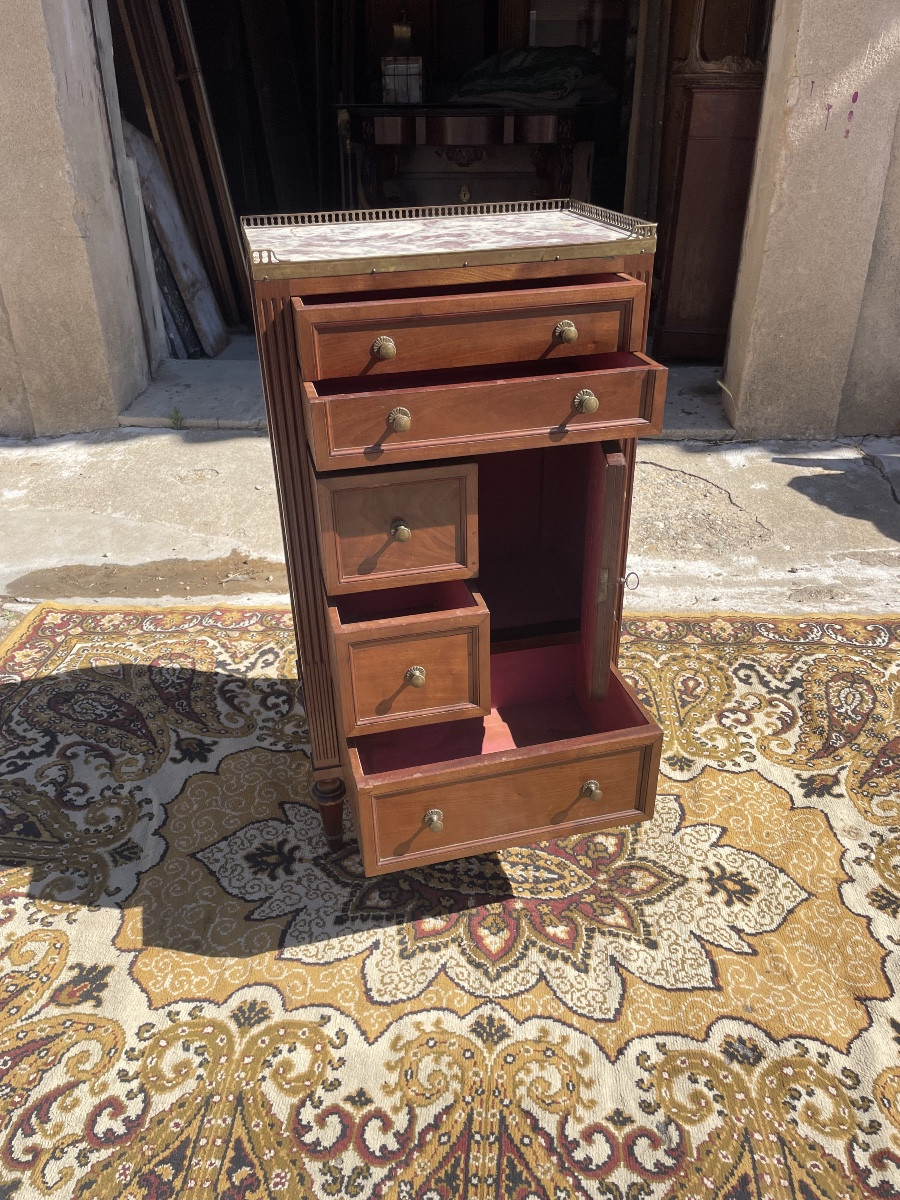 Small, Cabinet, Louis XVI, Mahogany, Napoleon III, 19th Century -photo-4