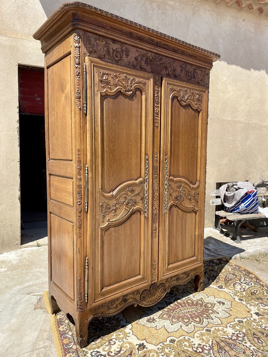 Armoire,,, normande, Louis XV de mariage d’époque XVIIIem siècle -photo-3