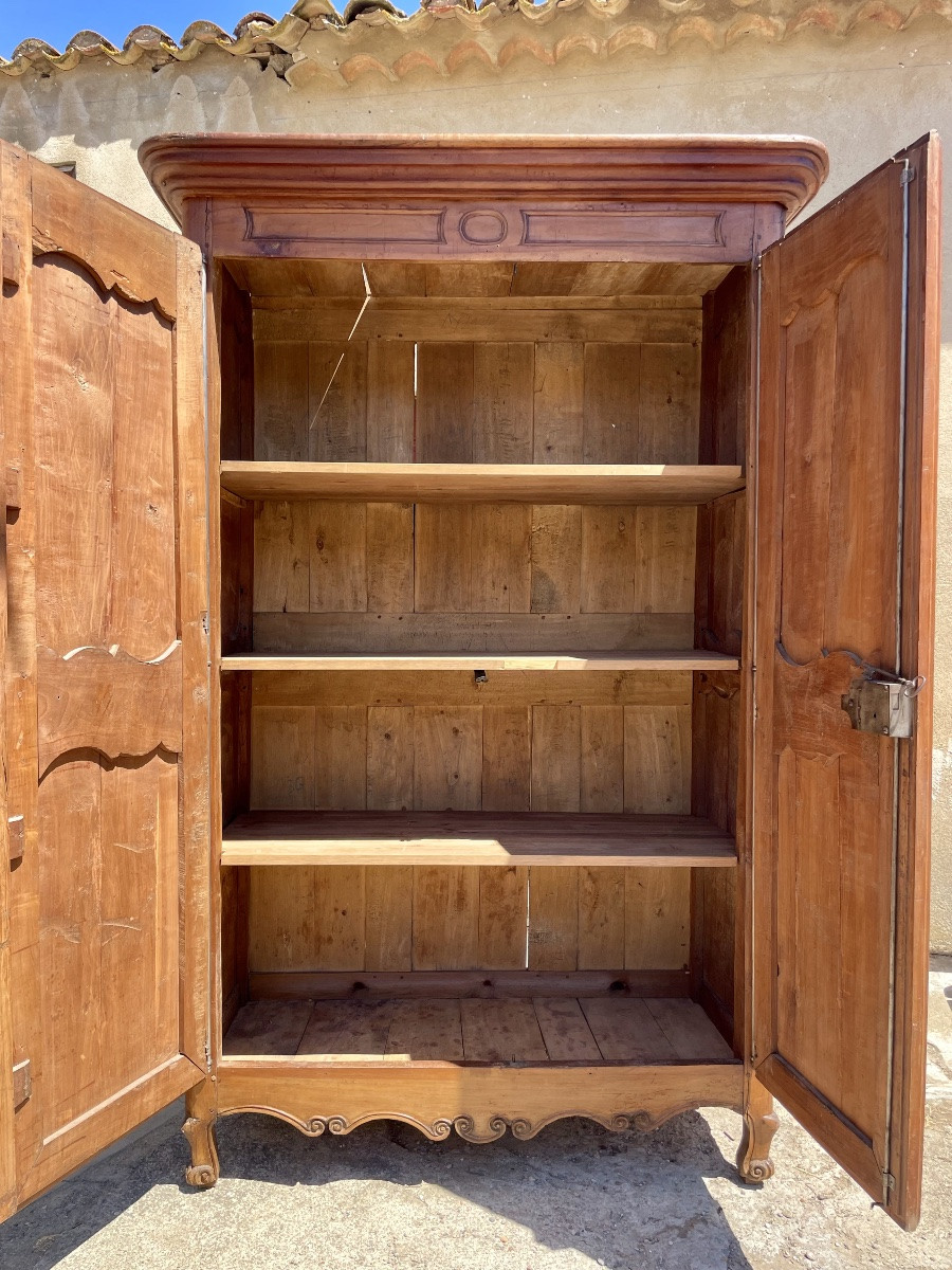 18th Century Regency Castle Wardrobe In Cherry Wood.-photo-8