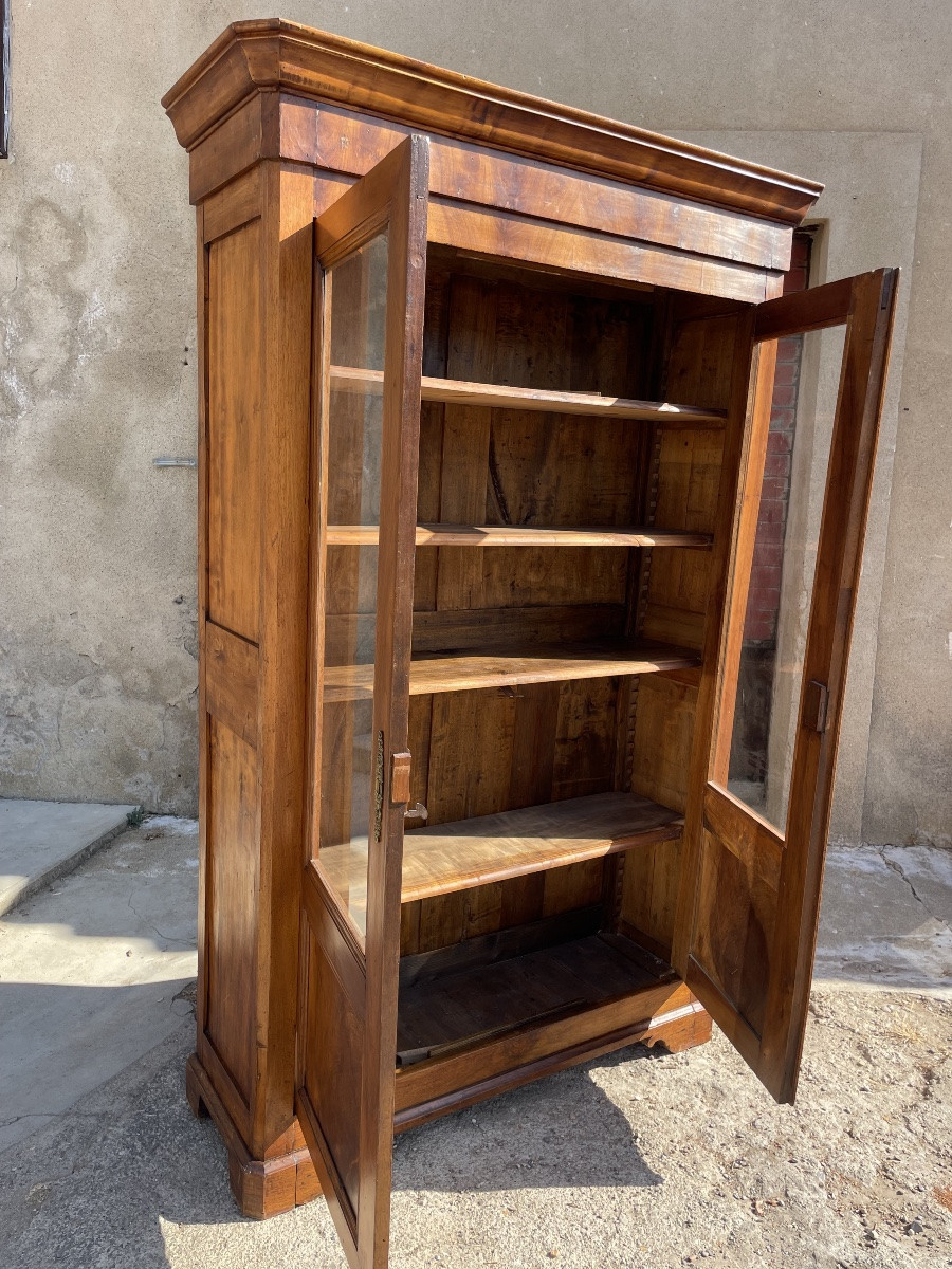 Library,,,, Louis-philippe, In Walnut From The 19th Century -photo-2