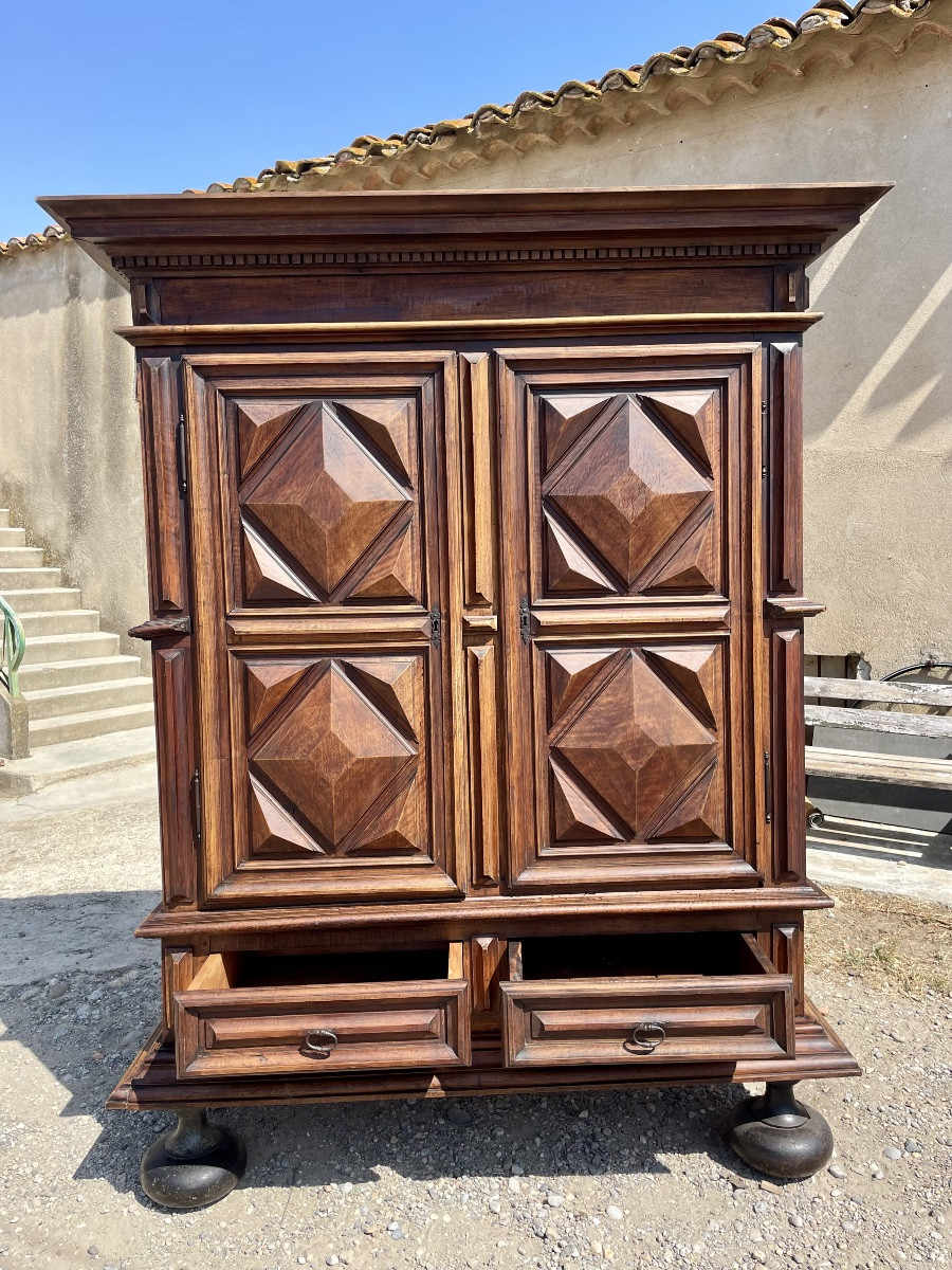 Armoire,, Louis, Louis XIII, de château en noyér d’époque XVIIem siècle -photo-3