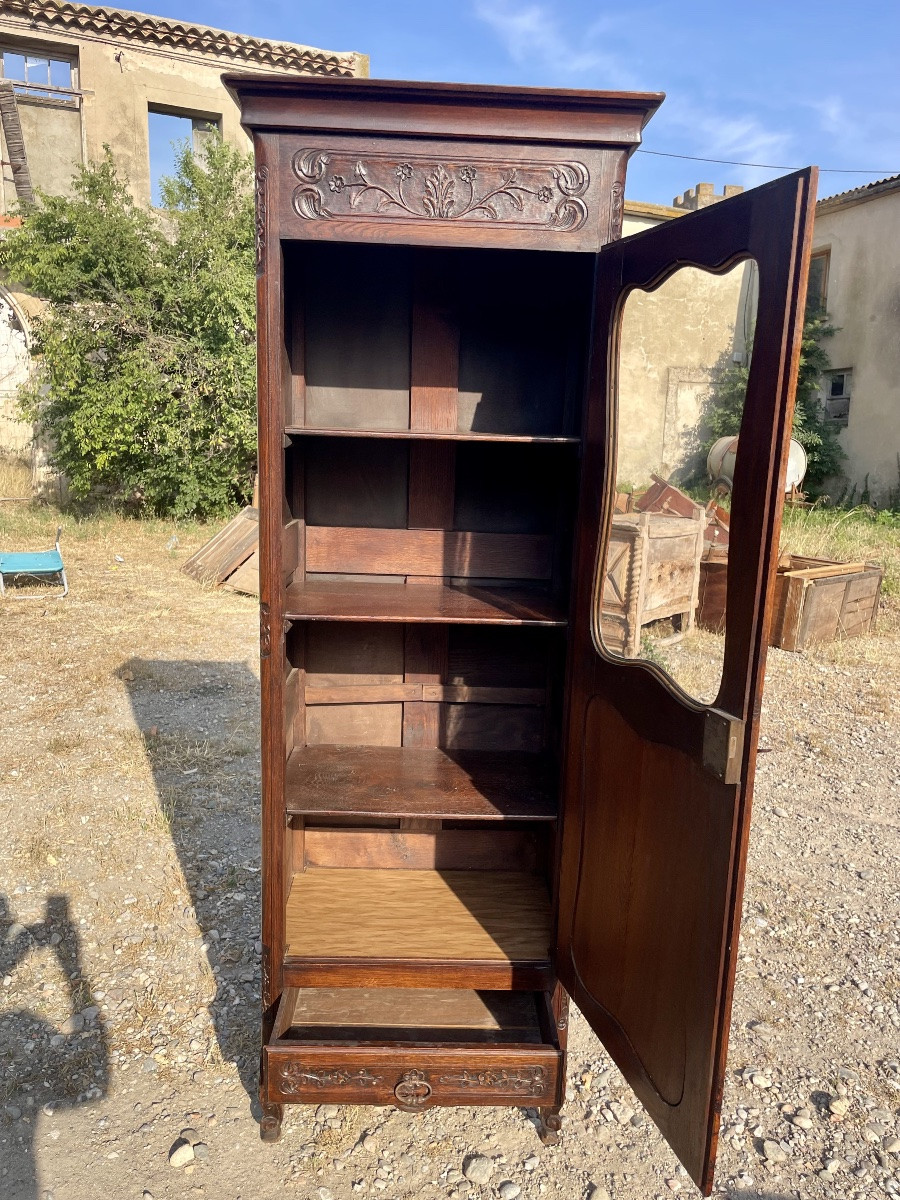 Bonnetiere vitrine,provençale Louis XV , d epoque 1900.-photo-1
