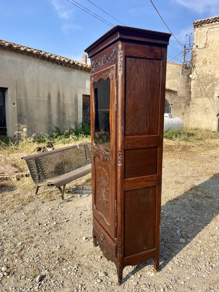 Bonnetiere vitrine,provençale Louis XV , d epoque 1900.-photo-4