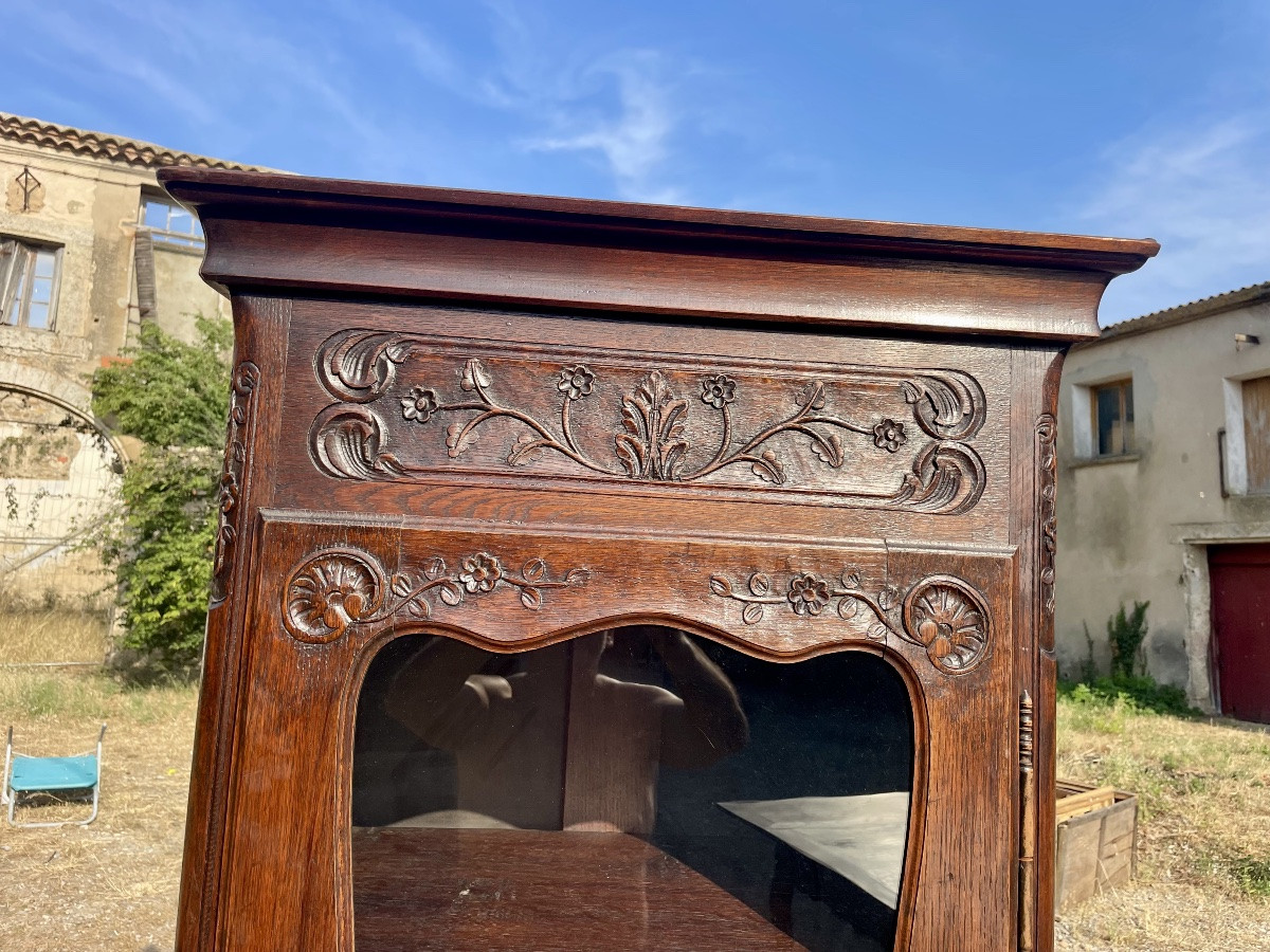 Bonnetiere vitrine,provençale Louis XV , d epoque 1900.-photo-5