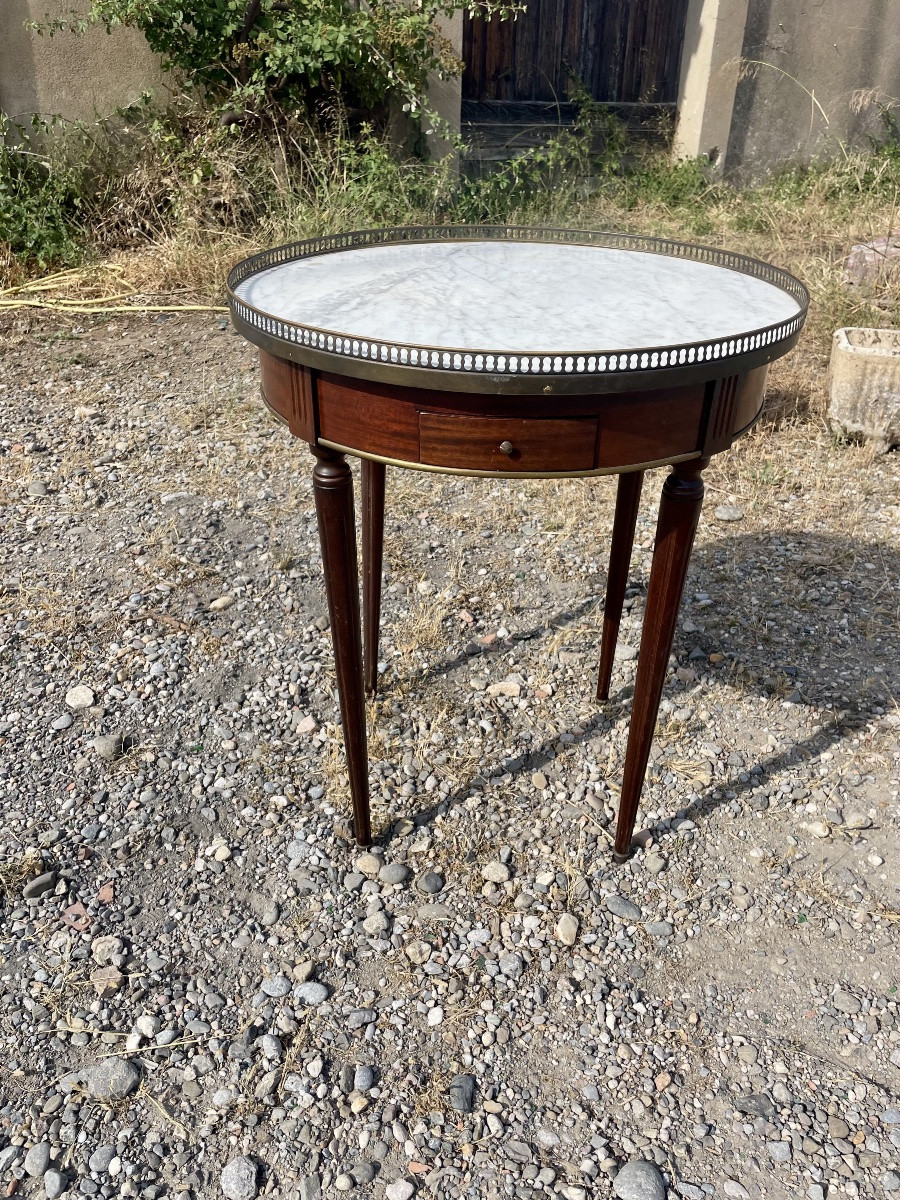 Table, Louis XVI Mahogany Hot Water Bottle From The 1900s.-photo-5