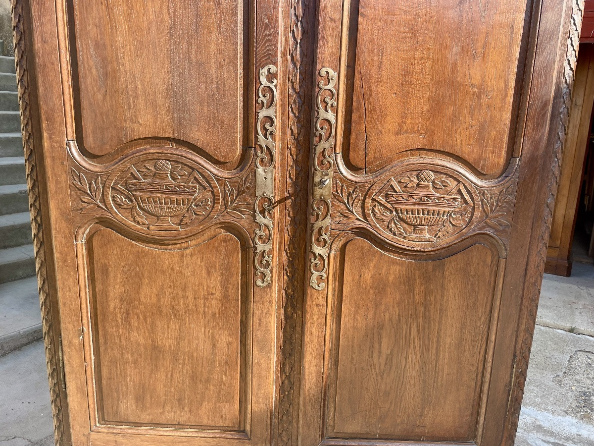  Armoire normande, Louis XV de mariage d’époque XVIIIem siècle -photo-6